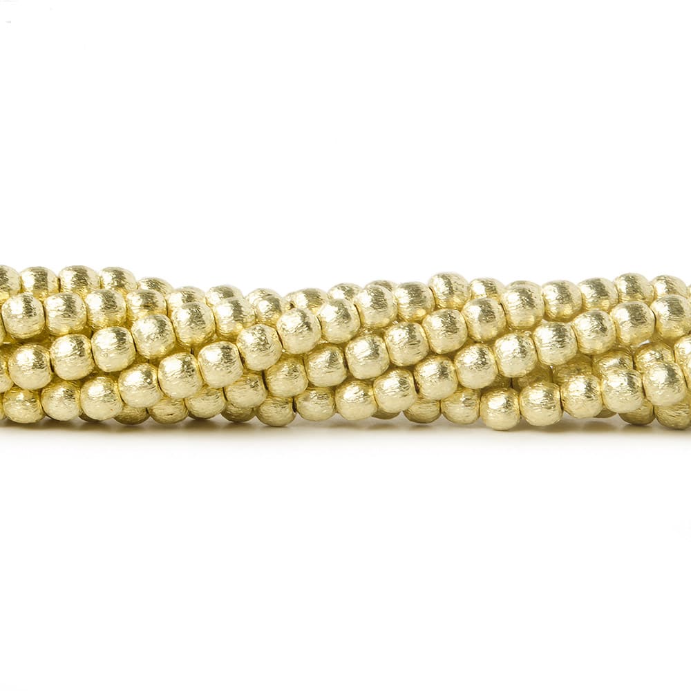 3mm Brushed Round Beads
