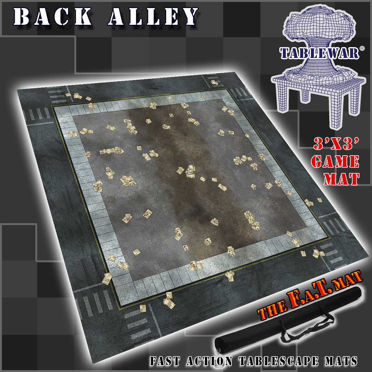 3x3 'Back Alley' F.A.T. Mat Battle Gaming Mat — photo 1 of 3