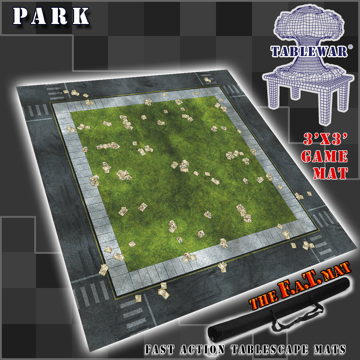 3x3 'Park' F.A.T. Mat Battle Gaming Mat — photo 1 of 3