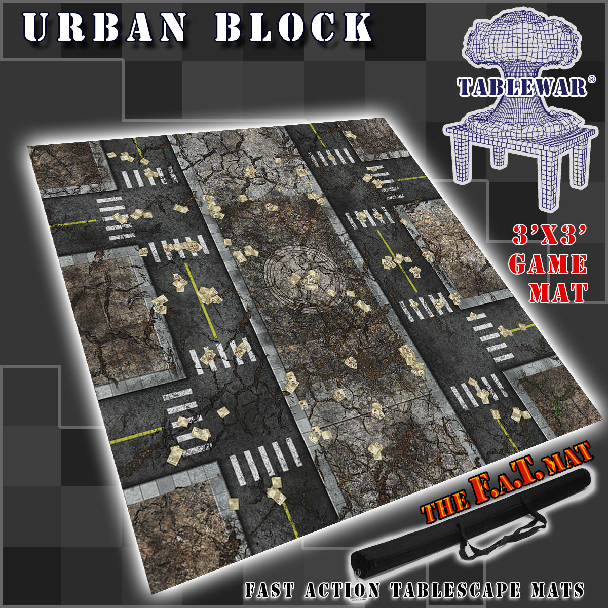 3x3 'Urban Block' F.A.T. Mat Battle Gaming Mat — photo 1 of 2