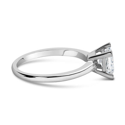 14K White Gold 1.0 Cttw Princess Lab-Grown Diamond Solitaire Engagement  Ring (F-G Color, VS1-VS2 Clarity) - Ring Size 7