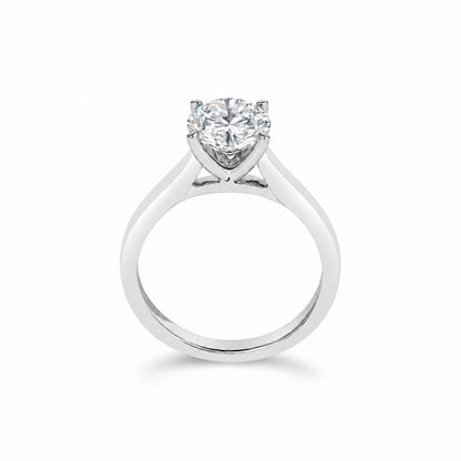 IGI Certified 14K White Gold 2.0 Cttw Round Lab Grown Diamond Solitaire Engagement Ring