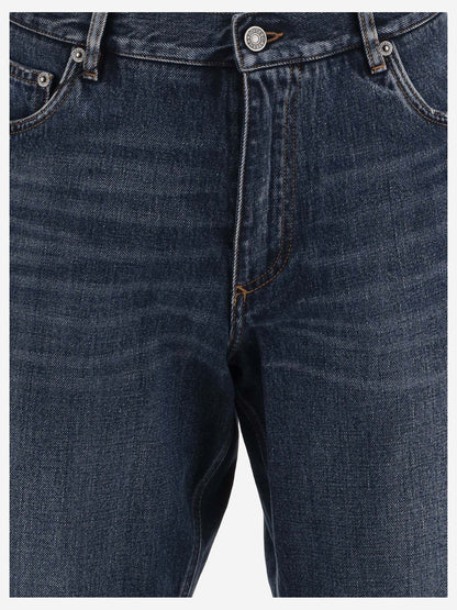 Dolce & Gabbana Cotton Denim Short Pants With Logo Plaque