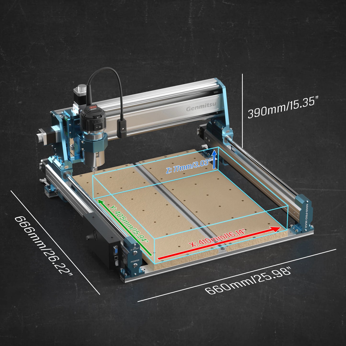 4040-PRO MAX CNC Router Machine, 710W Spindle, Linear Rail, Enhanced XZ Axis, Optional Vectric Bundle — photo 5 of 9