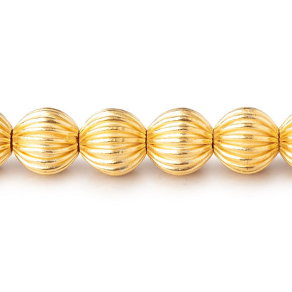 9mm Corrugated Round Beads