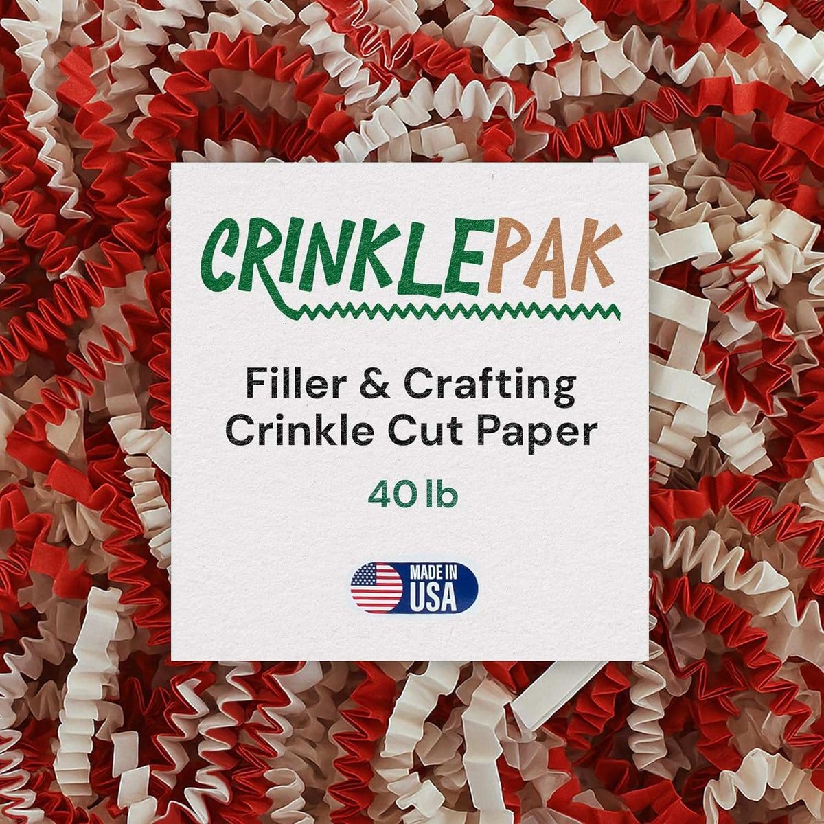 10 LB Candy Cane Crinkle Paper