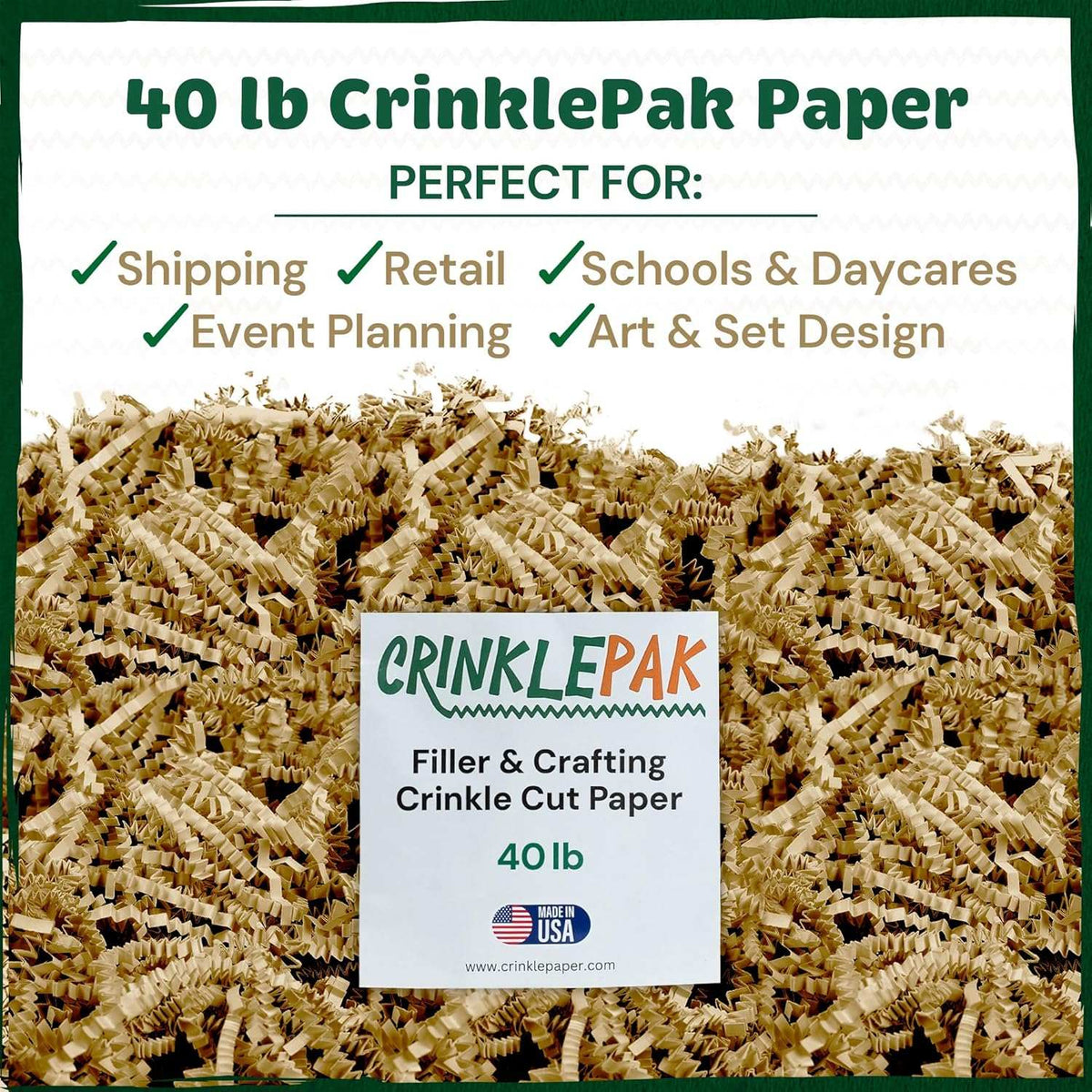 Crinkle Paper 40LB Ivory