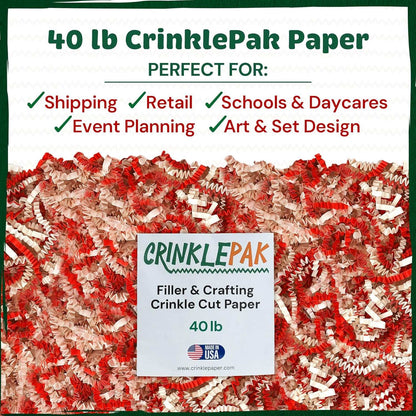 40 LB Candy Cane Crinkle Paper