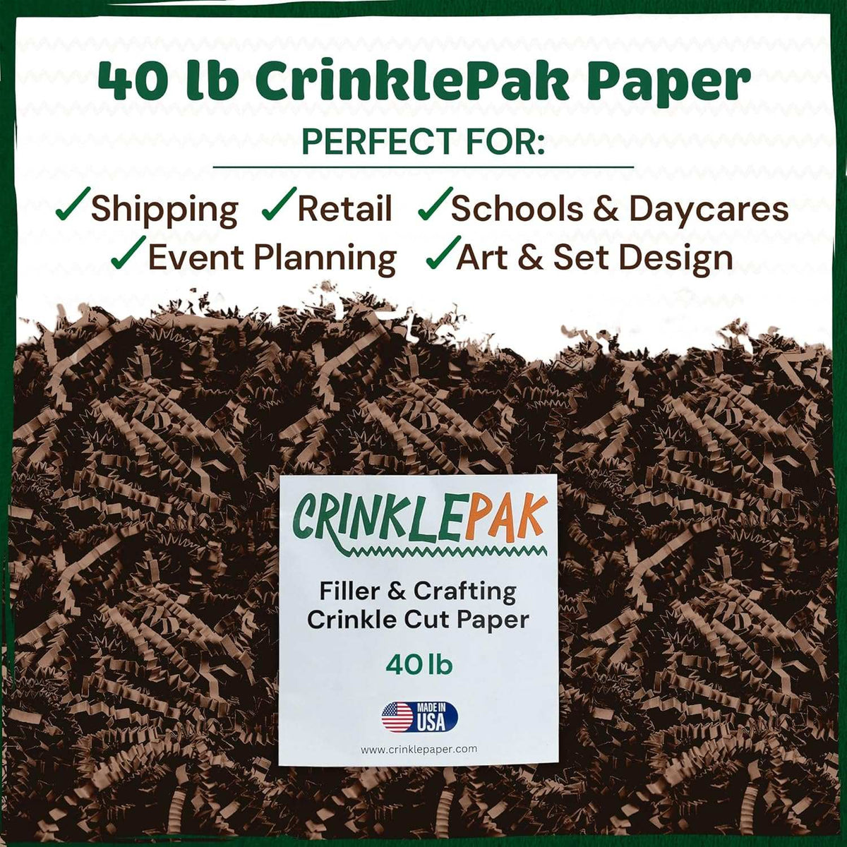 40 LB Chocolate Crinkle Paper