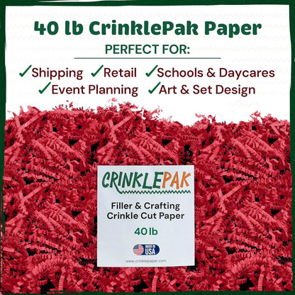 40 LB Red Crinkle Paper
