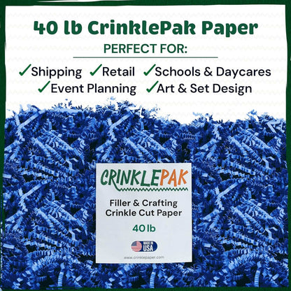 40 LB Blue Crinkle Paper