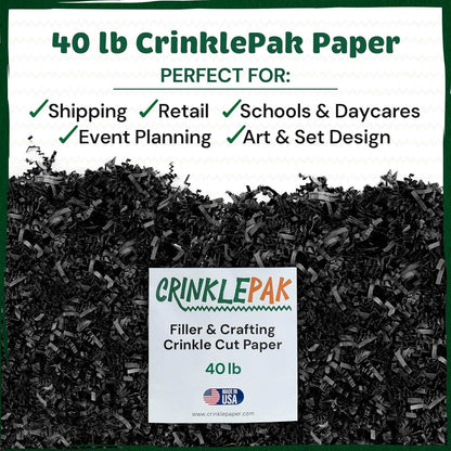 40 LB Black Crinkle Paper