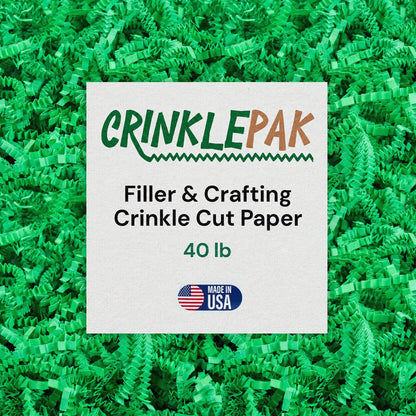 40 LB Green Crinkle Paper