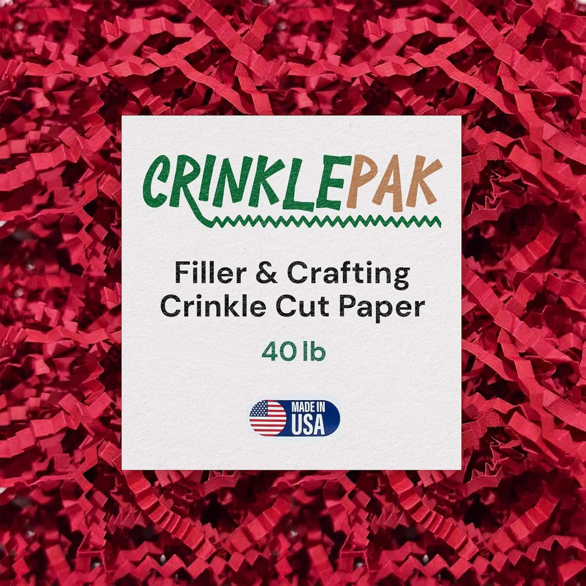 40 LB Red Crinkle Paper