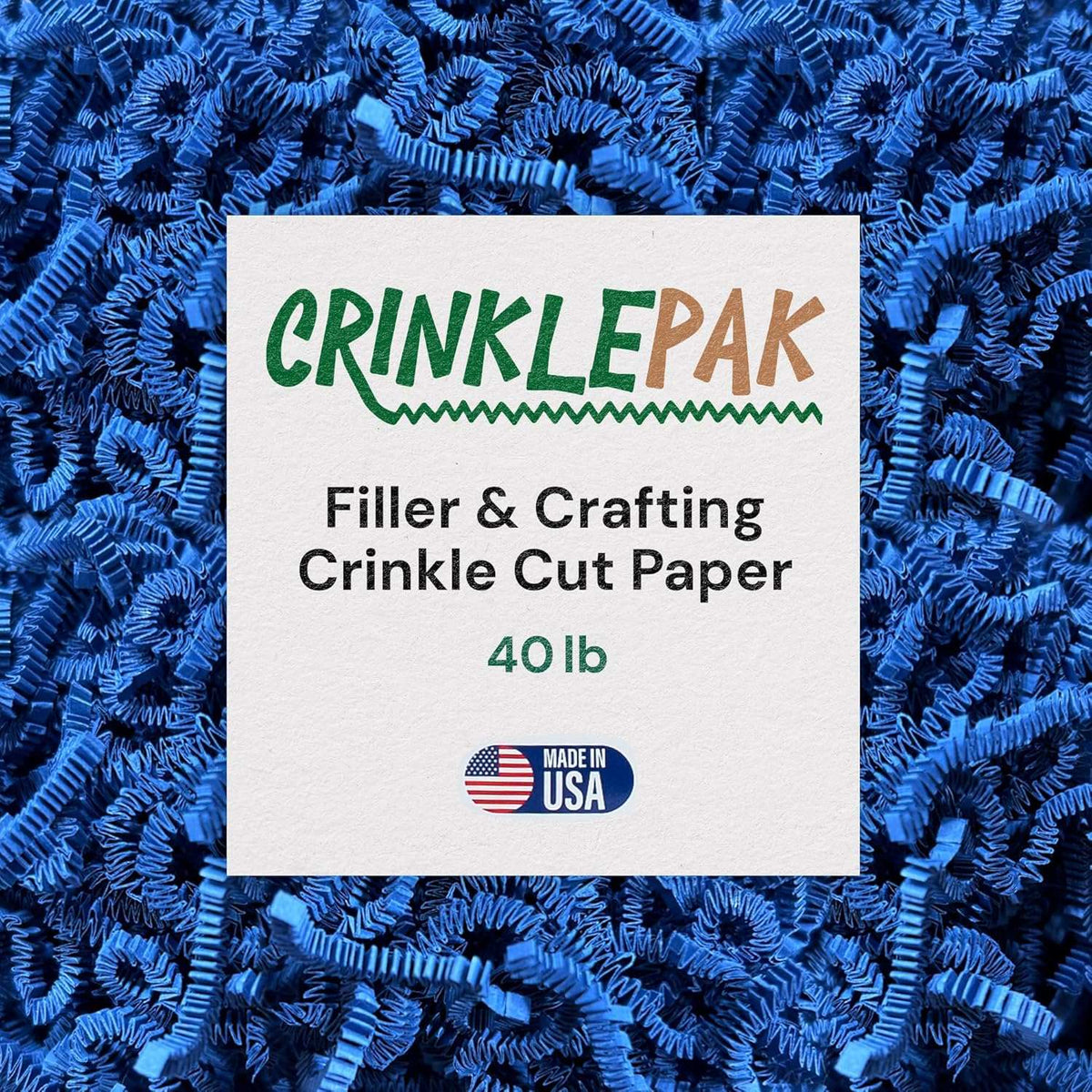 40 LB Blue Crinkle Paper
