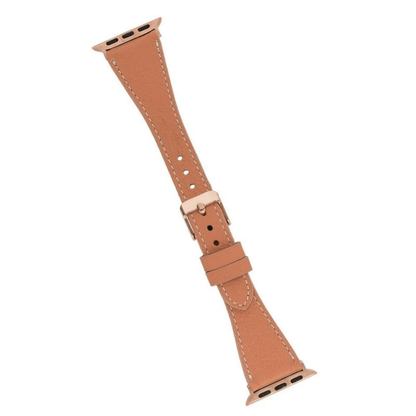 Classic Light Tan Leather Apple Watch Band - Dallas