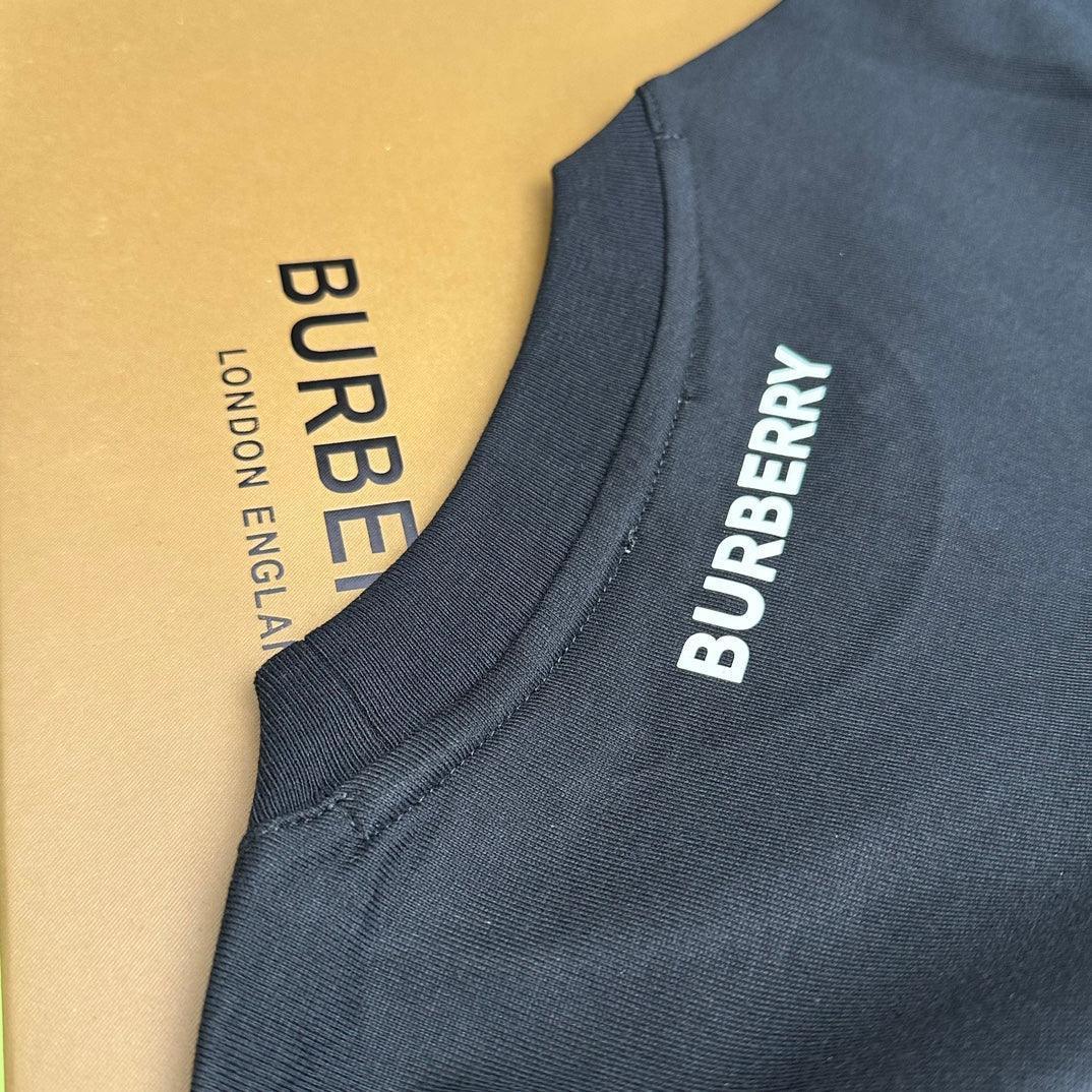 Burberry T-Shirt Without Collar 'Black & Beige' – Luxury Casual Wear