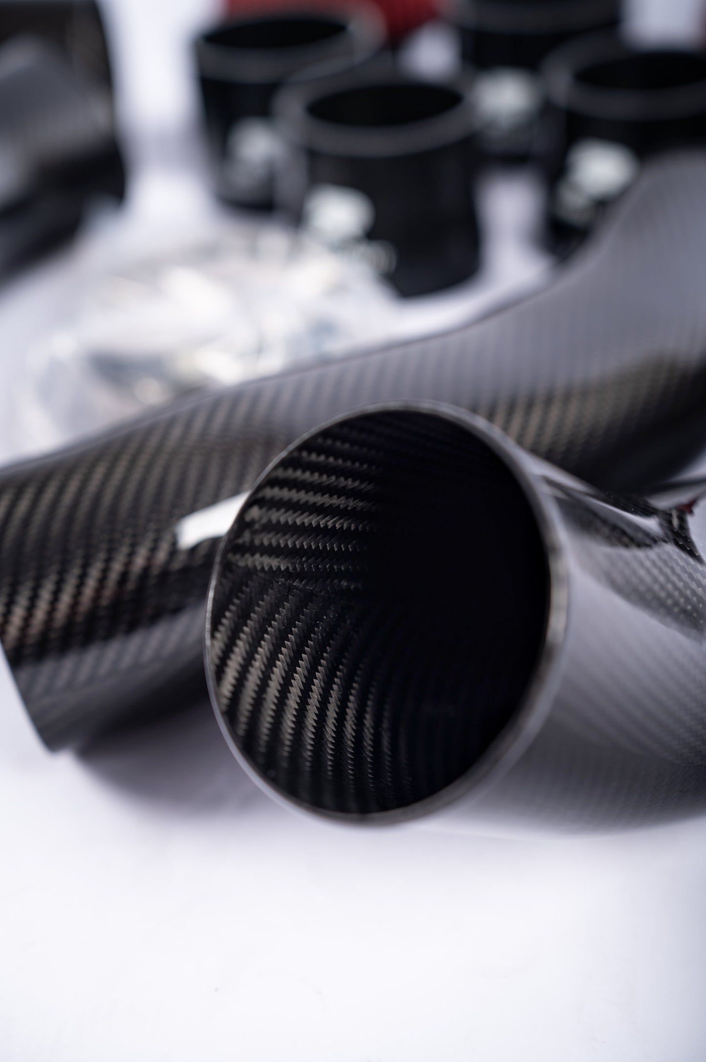 RENNELEMENT G90/G99 M5 3.5” Dry Carbon Fiber Front Mount Intake System