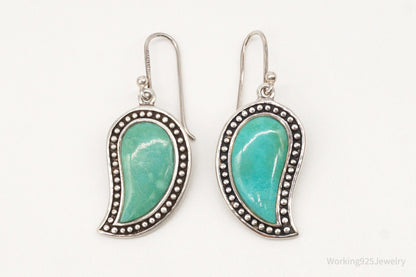 Designer SX Turquoise Sterling Silver Earrings