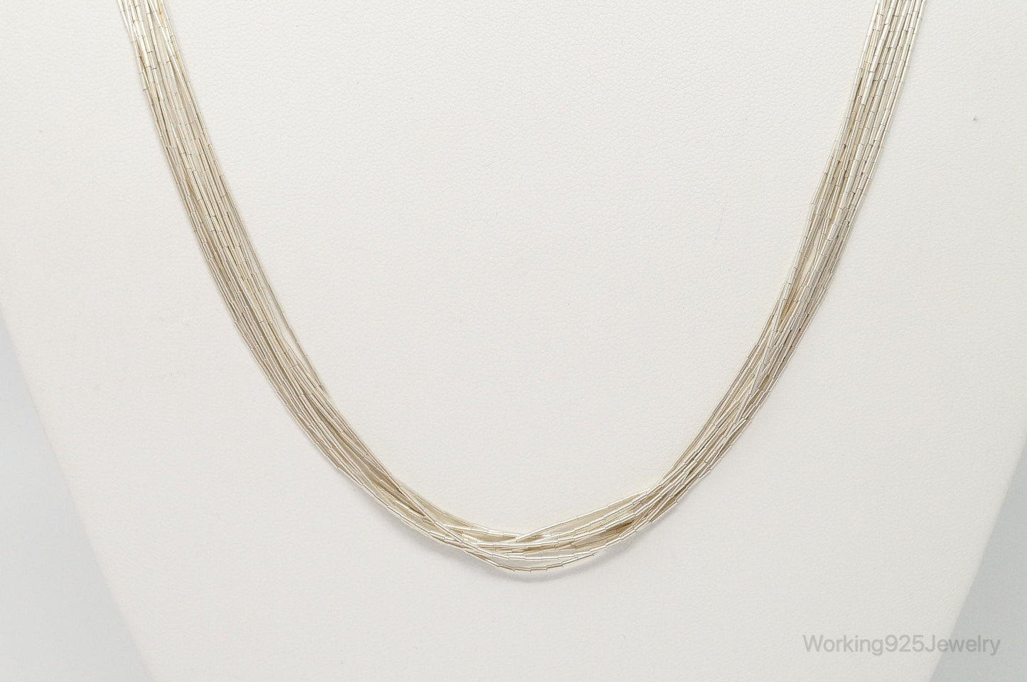 Designer Carolyn Pollack Relios Strand Bead Sterling Silver Necklace