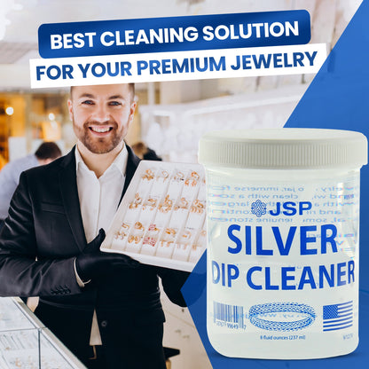 Limpiador de plata esterlina JSP, removedor de manchas para joyas de 925, solución de limpieza, 236 ml