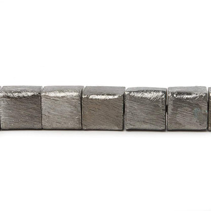 8mm Brushed Cube Beads