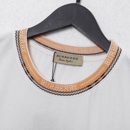 Burberry Crew Neck T-Shirt White & Beige | Premium Cotton Comfort