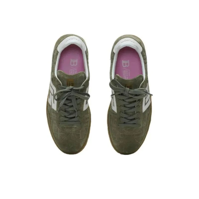 BALMAIN Swan Low-Top Skateboard Shoes 'Green'