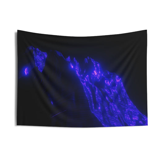 ultraviolet mountain [path expanding] art tapestry