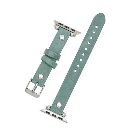 Apple Watch Light Mint Green Leather Strap - Detroit
