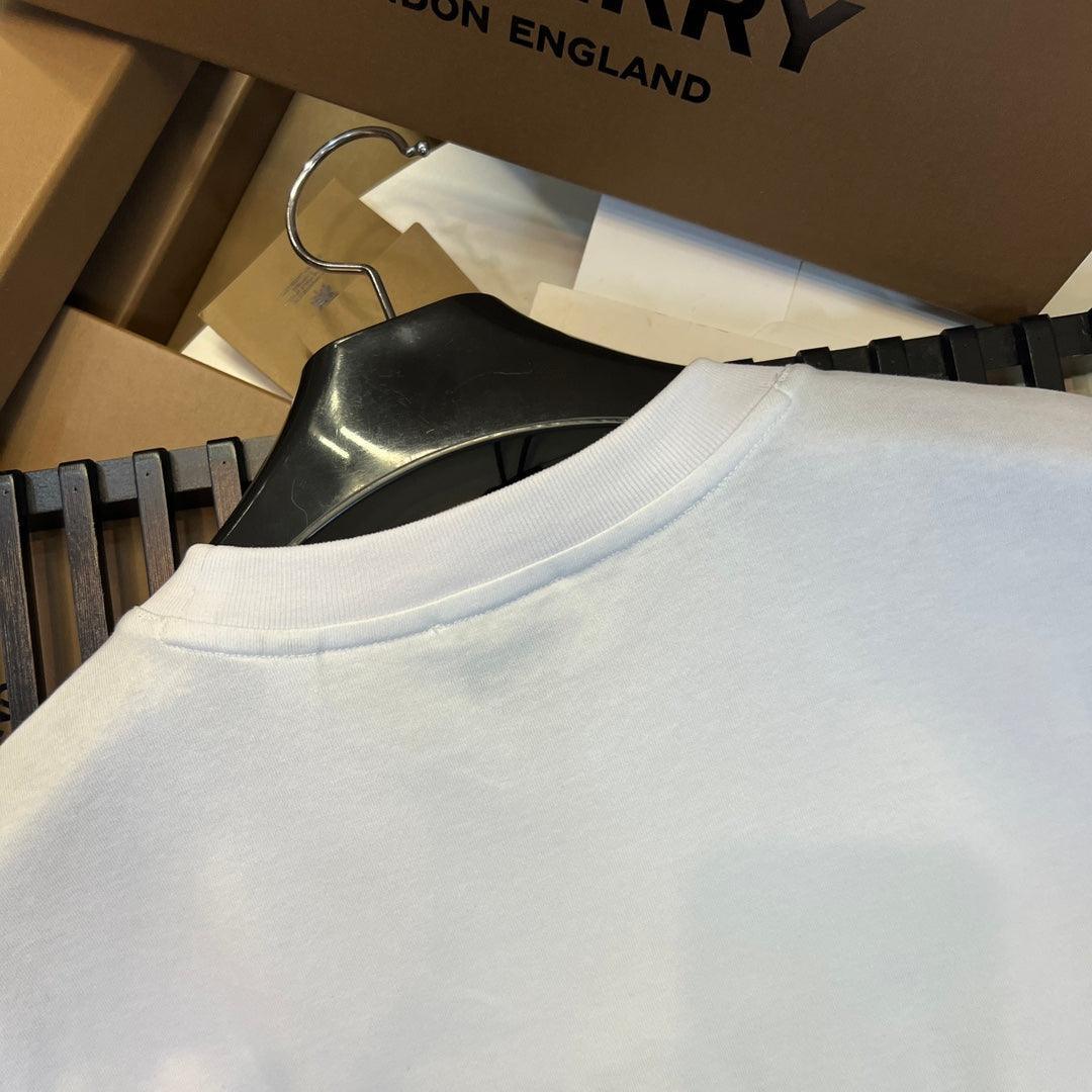 Burberry T-Shirt Without Collar 'White & Black'