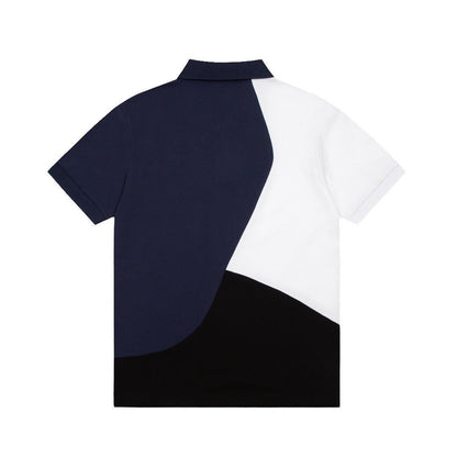 Lacoste T-Shirt with Collar 'White-Black-Blue'