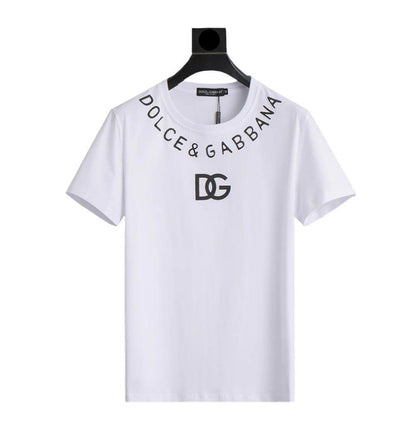 Dolce & Gabbana T-Shirt Without Collar 'White & Black'