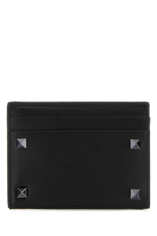 VALENTINO GARAVANI Mini Leather Rockstud Card Holder