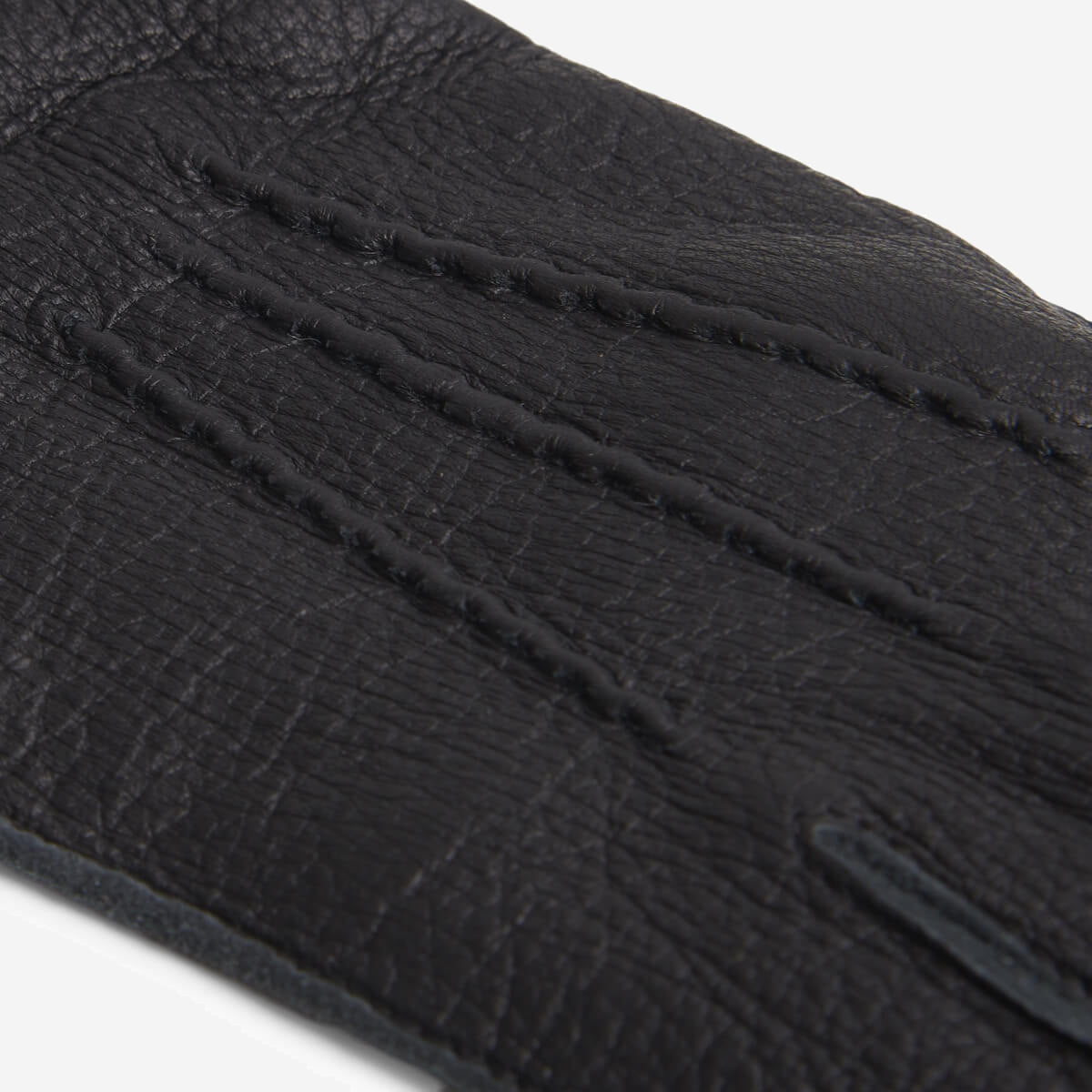 Vittoria (black) - Italian gloves made of American deerskin leather with cashmere lining — photo 5 of 10