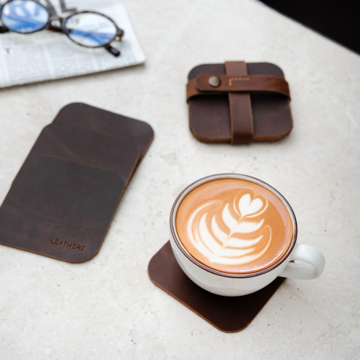 The Brooklyn Set | A 4-Piece Leather Gift Set by LEATHERE