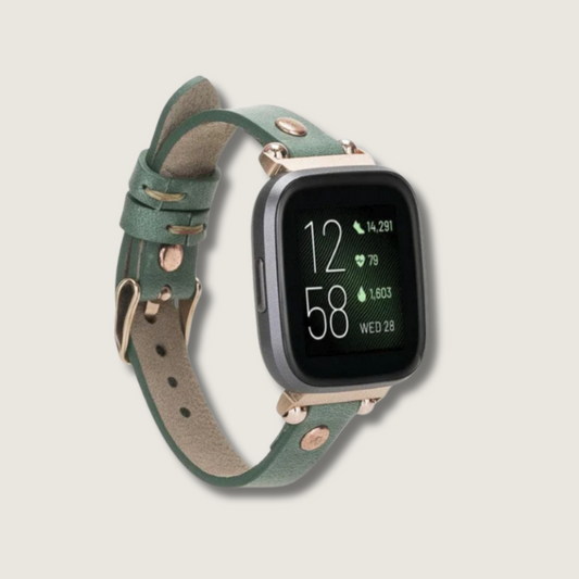 Apple Watch Pastel Green Leather Strap - Detroit
