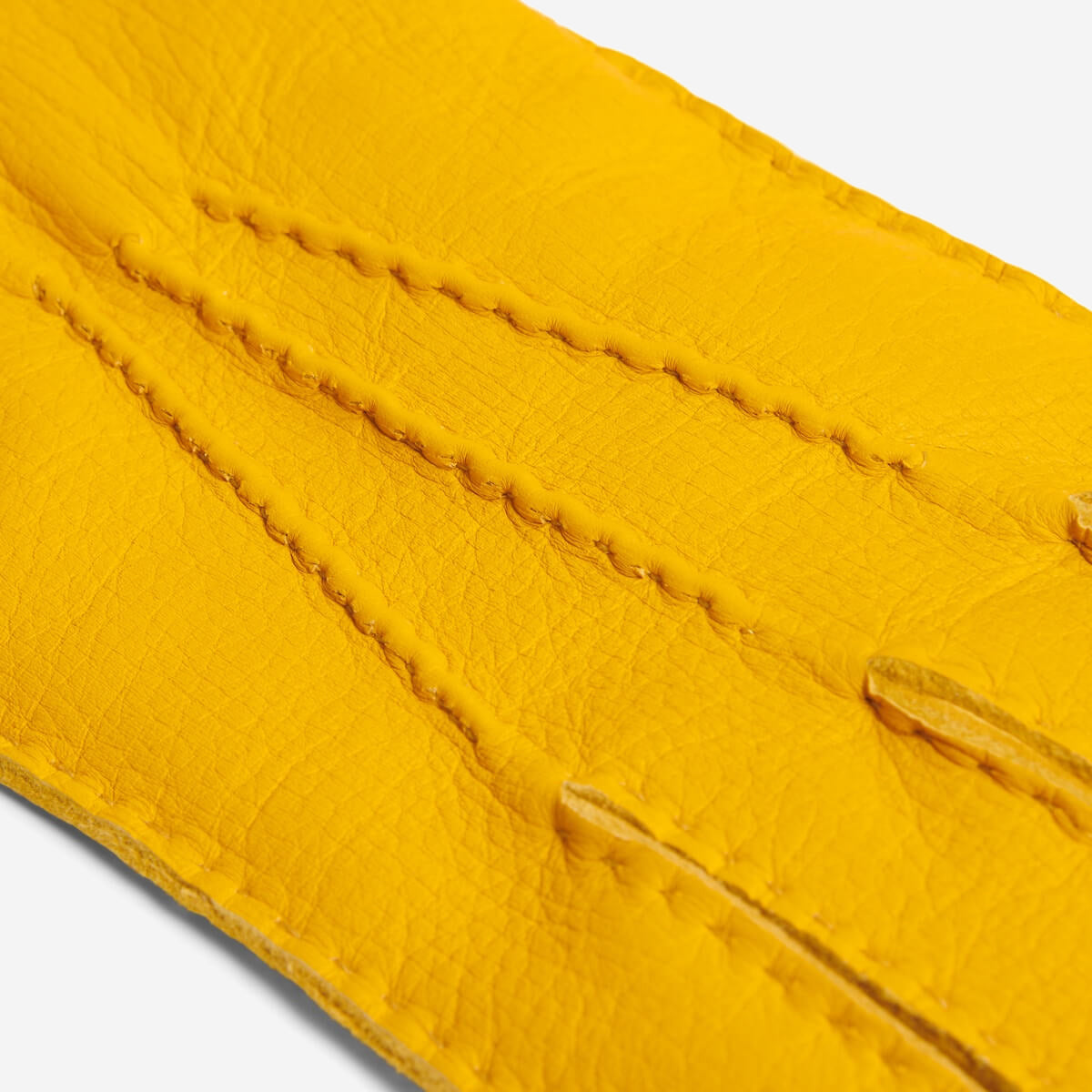Matteo (yellow) - Italian gloves made of American deerskin leather with cashmere lining — photo 5 of 10
