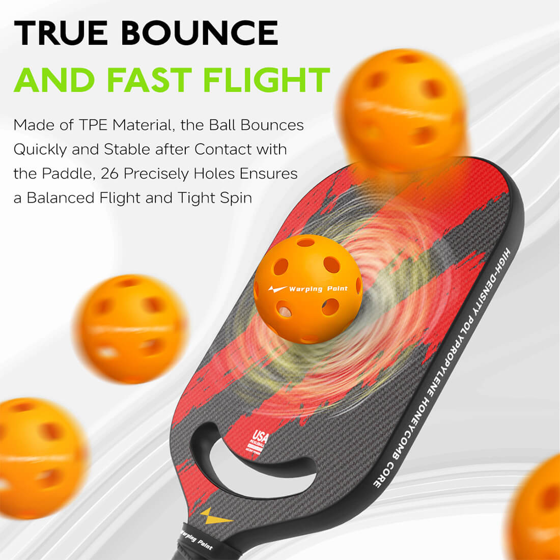 Indoor Practice Pickleballs - Orange