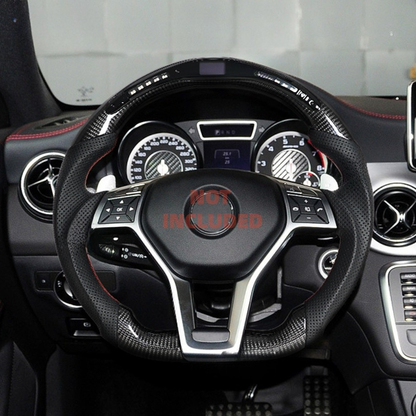 Real LED Steering Wheel for Mercedes-Benz AMG C63 W204, A45, CLA45, W212 & W213 2013–2014
