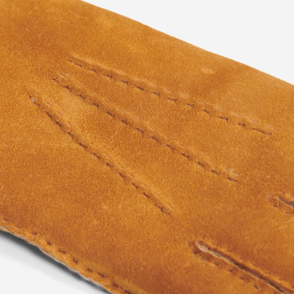 Beatrice  - Italian suede leather gloves with luxurious natural sheep fur lining — photo 5 of 10