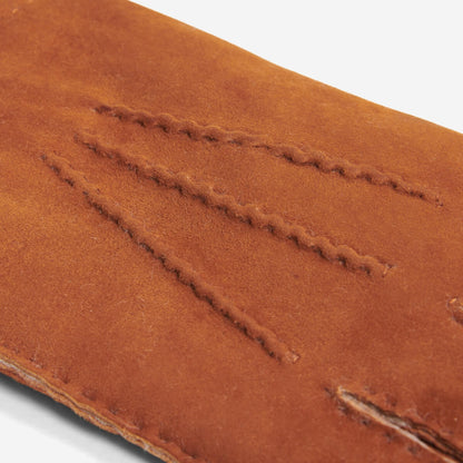 Tommaso - Italian suede leather gloves with luxurious natural sheep fur lining — photo 5 of 10