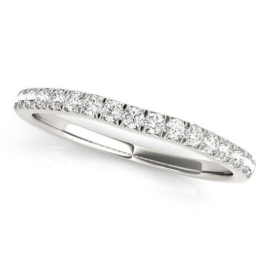 14k White Gold Curved Style Diamond Wedding Ring (1/3 cttw) — photo 1 of 2