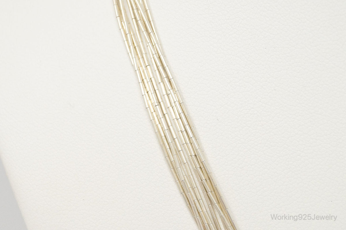 Designer Carolyn Pollack Relios Strand Bead Sterling Silver Necklace