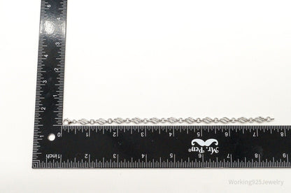 Designer JWBR Single Diamond Linked Sterling Silver Bracelet