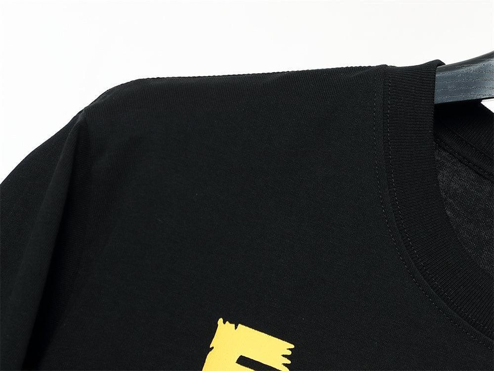 Fendi T-Shirt without Collar 'Black-Yellow'