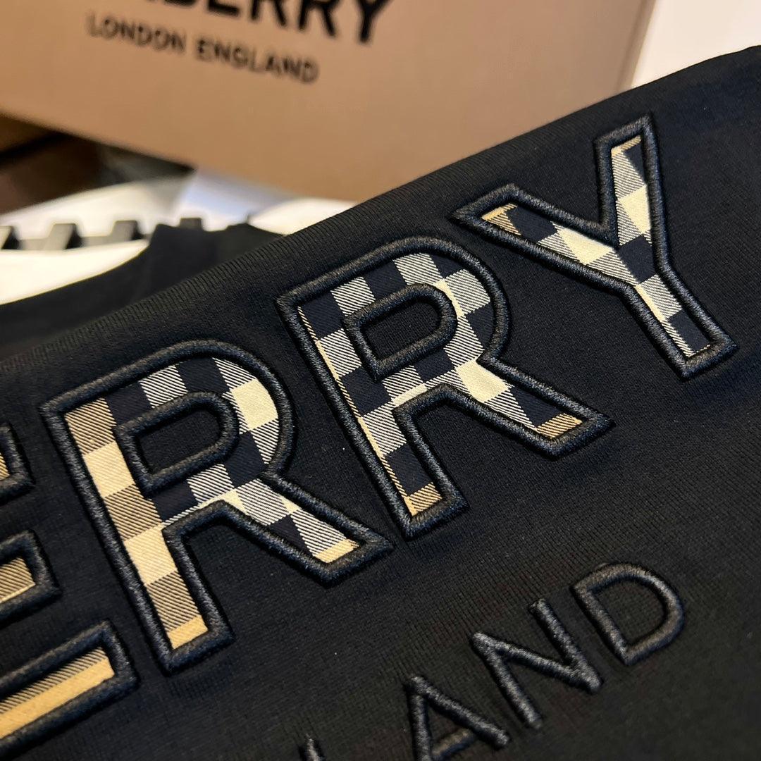 Burberry T-Shirt Without Collar 'Black & Beige'