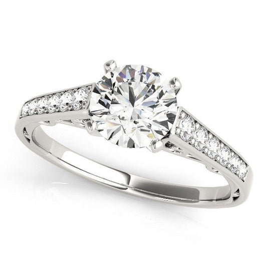 14k White Gold Cathedral Design Diamond Engagement Ring (1 1/4 cttw) — photo 1 of 8
