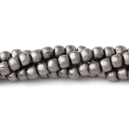 4mm Brushed Round Beads