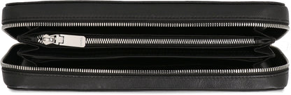 BOSS Grainy Leather Zip-Around Wallet - 23 cm x 13 cm x 4 cm